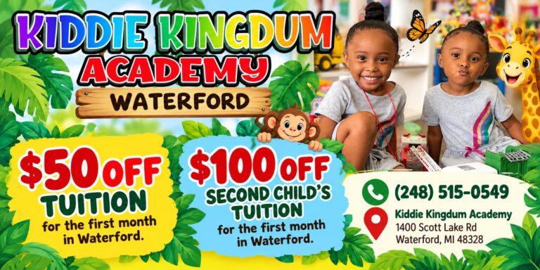 Save on Your First Month at Kiddie Kingdum Academy in Waterford