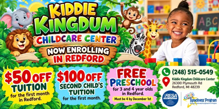 Save on Childcare and Explore Free Preschool at Kiddie Kingdum in Redford